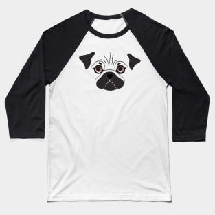 Cute puppy Pug Baseball T-Shirt